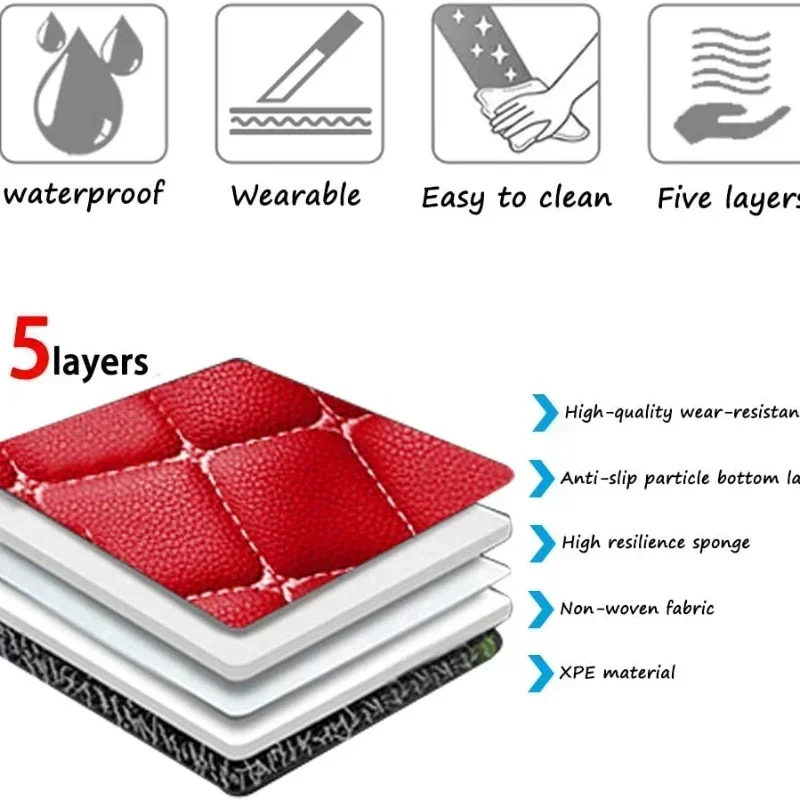 Leather Car Floor Mats For HONDA CITY Waterproof 3D AUTO Center Interior Accessories Carpets Rugs Foot 2003-