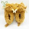 Highland Cattle Slippers Plush Scottish Cow Slippers Brown Fluffy Fur Home Slippers Winter Warm Kawaii Flat Animal Slides Shoes 3