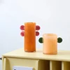 Gradient Colorful Glass Vase Countertop Transparent Flower Pot Desk Decoration Flower Arrangement Vase Room Aesthetic Decoration 1