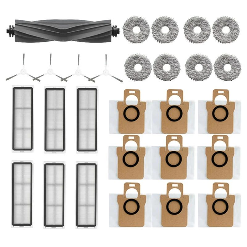 

For Dreame Bot L10S Pro L10S Ultra Robot Vacuum Cleaner Accessories Rubber / Side Brush, Filter, Mop Rag, Dust Bags