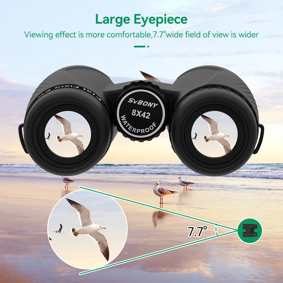 Svbony SA205 8X42/10X42 ED Flat-field Binoculars,IP67 Waterproof BAK4,Bird Watching,Stargazing,Camping,Travel,Astronomy 6