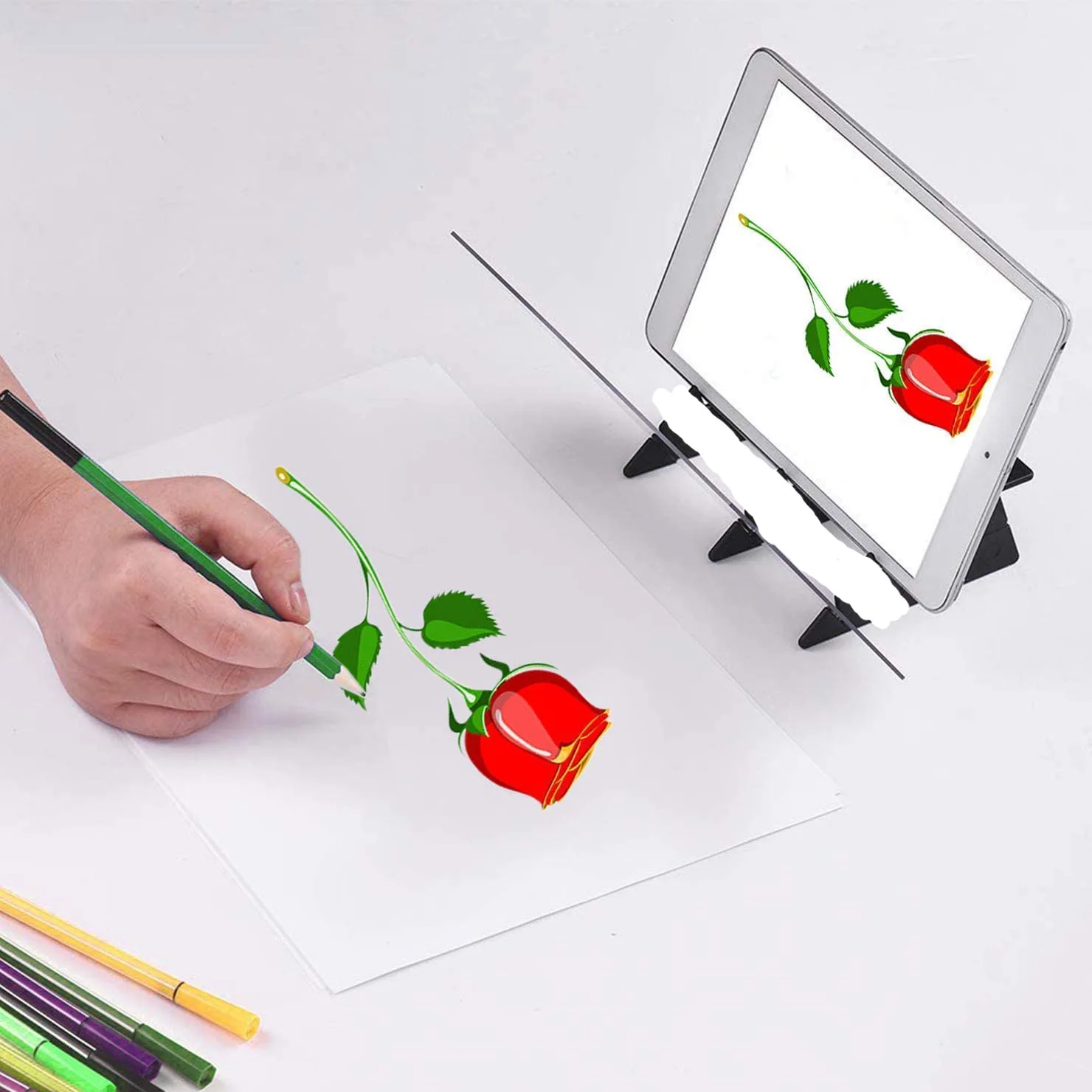 Drawing Painting Sketch Optical Mirror Reflection Projection Tracing Plate  Board Portable Optical Tracing Board Image Projector Optical Painting Board
