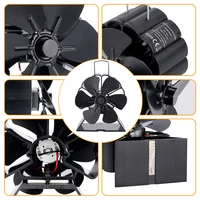 Mini Stove Fan 6 Blade Heat Powered Fireplace Fan Log Wood Burner Eco-fan Quiet Fireplace Fan Home Winter Warm Heat Distribution 5