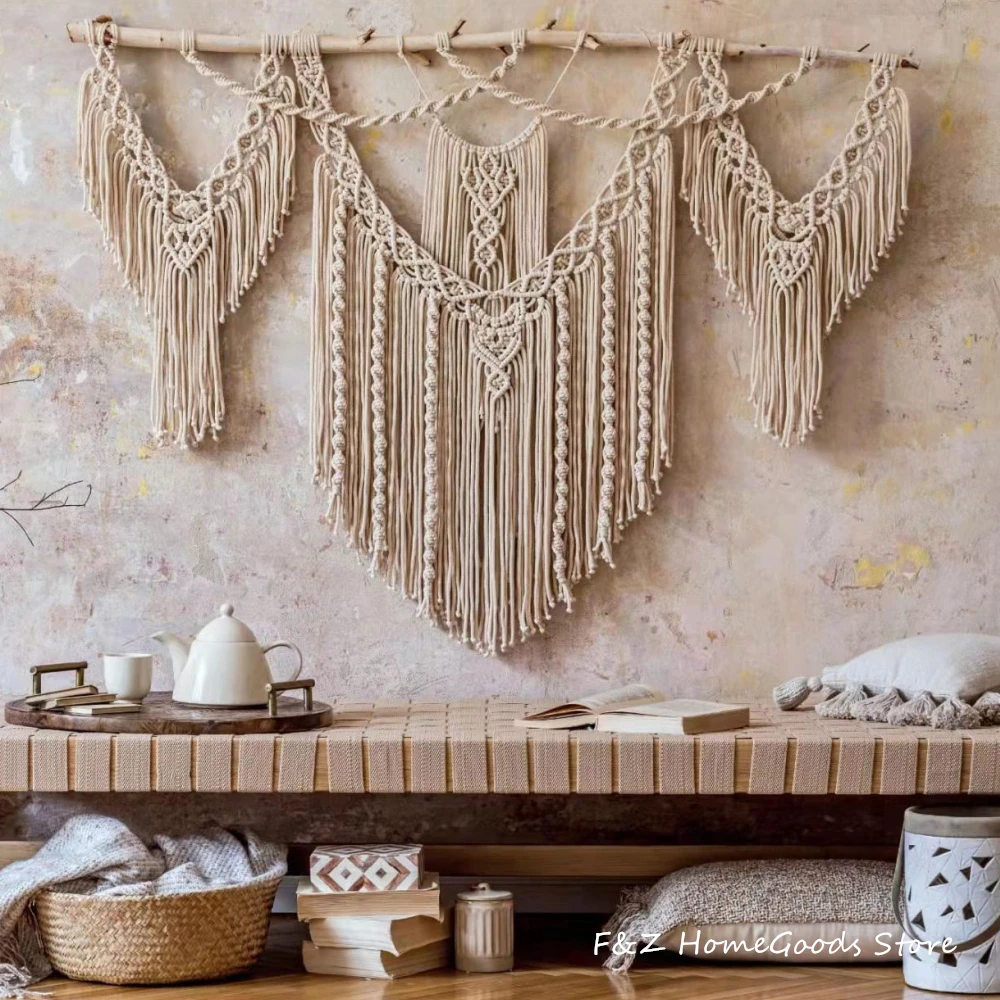 Woven Wall Tapestry Large Macrame Wall Decor Handmade Macrame Wall