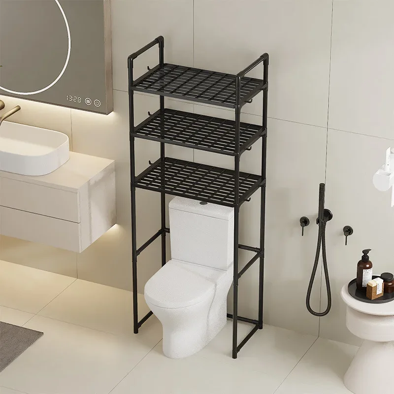 Bathroom Storage Shelf Floor To Floor Wall Hanging Toilet Bath Toilet Washbasin Stand Washing Machine Toilet Storage Rack 2