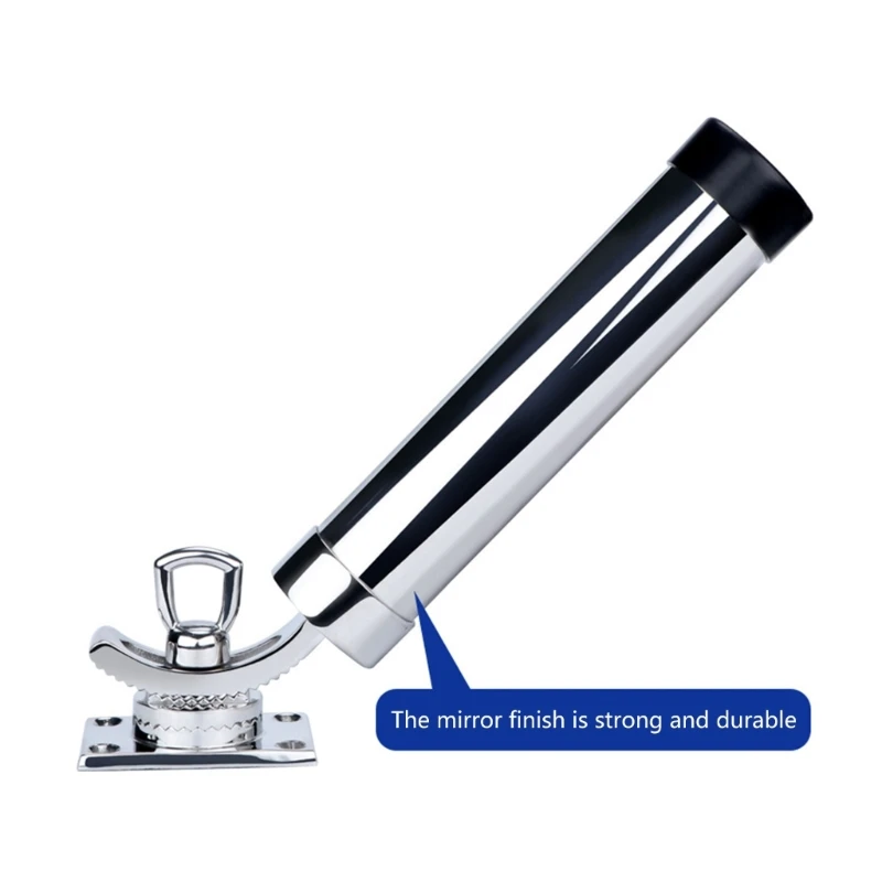 AdjustableStainlessSteelFishingRodHolderDeckMountforMarine