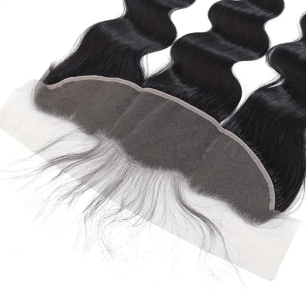 Human Hair Lace Frontal Body Wave Lace Frontal Closure Transparent Lace Frontal Ear To Ear 13x4 Hd Human Hair Closures Pre Plucked With Baby Hair