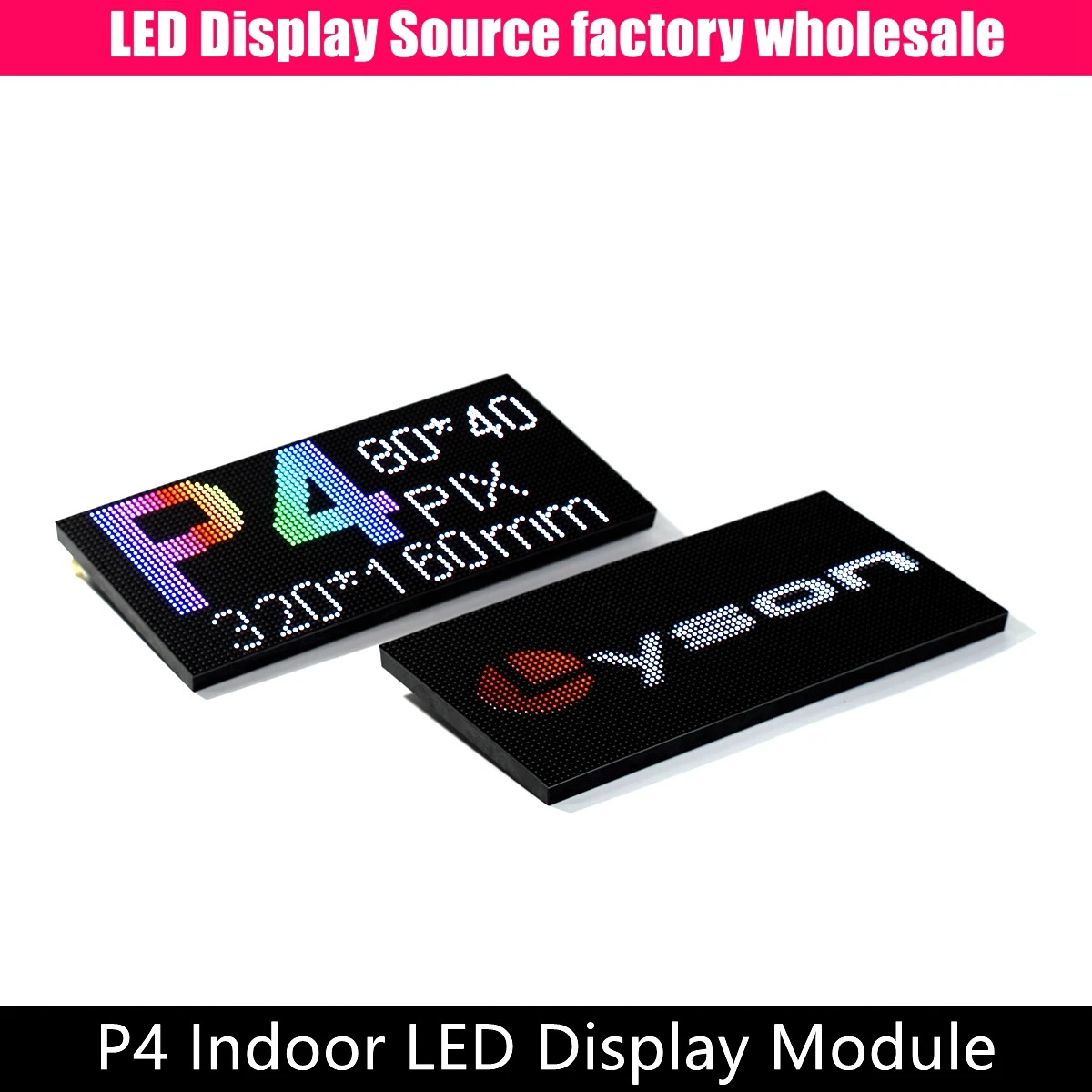 P4 Indoor 320mmx160mm Full Color LED Video Display Screen Panel Matrix 80x40 Dots HUB75 Port