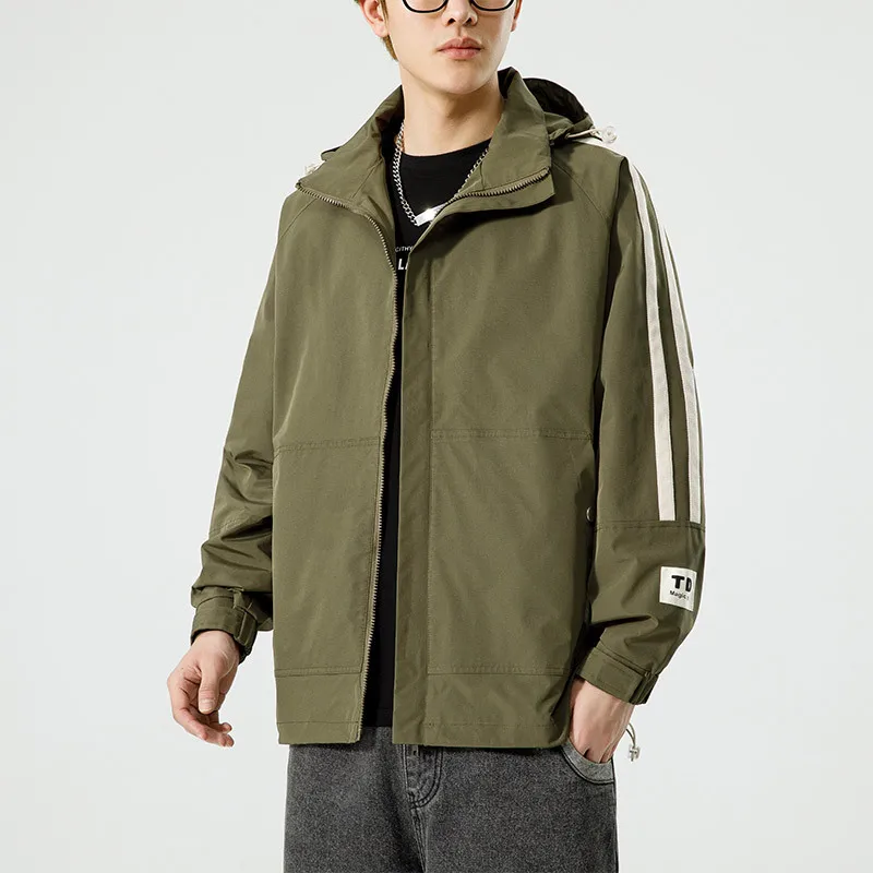 7XL Large Size Jacket Hooded Work Jacket Men's Spring Couple's Charge Clothes Loose Large Size