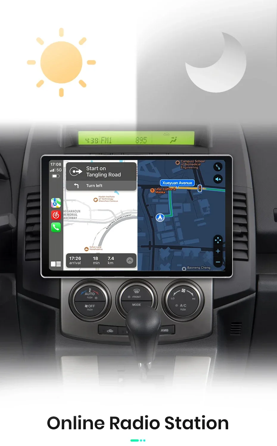 2K QLED Bildschirm Auto Radio Für Mazda 5 2005-2010 Drahtlose CarPlay Android Auto Multimedia autoradio – Detail 8