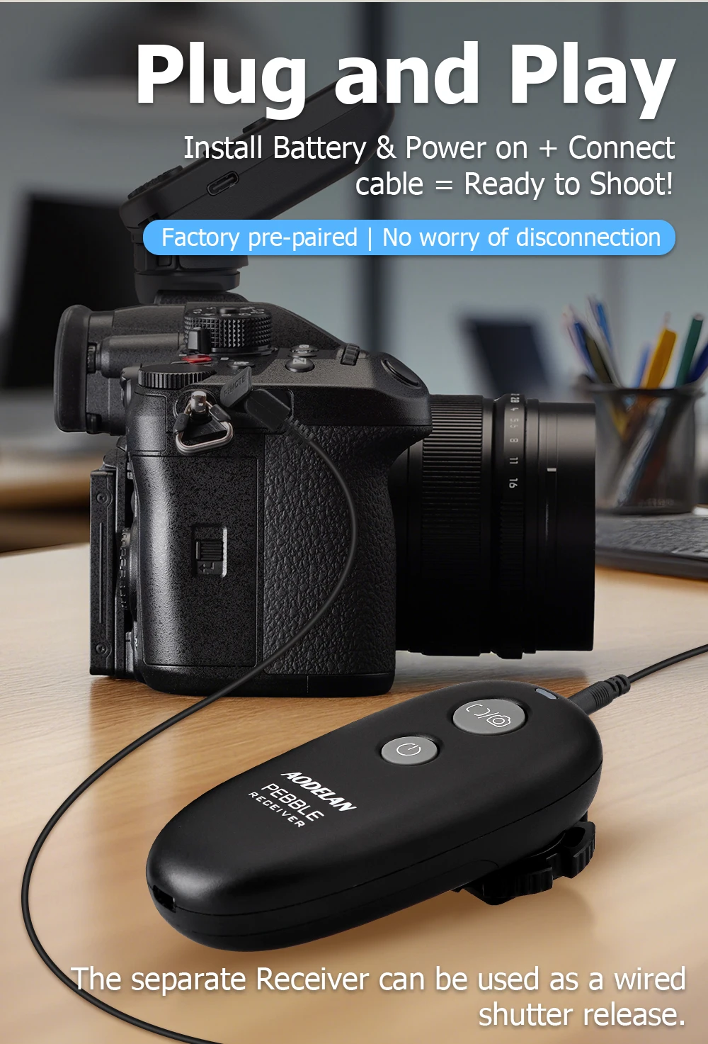 AODELAN Camera Remote Control Shutter Release for Sony A7IV A9II A7III A7SIII A7