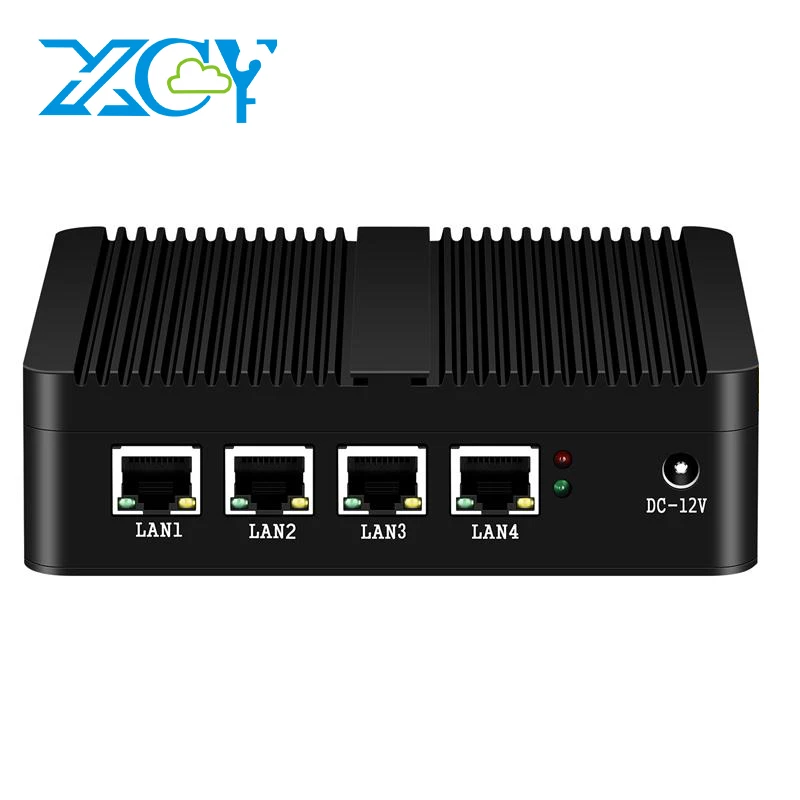 מכשיר קיר אש XCY Mini PC Intel Celeron J1900 Quad-Cores 4x LAN 2.5G i225V i226V כרטיס רשת ראוטר רך Pfsense OPNsense