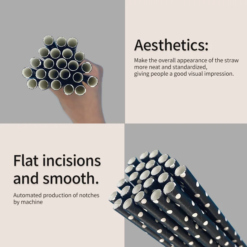 6*197mm Black White Dot Paper Straws 600 Pcs Paper Drinking Straws For Wedding Party Restaurant Juice Coffee Cold Drinks Desssrt