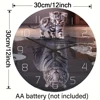 Fun Animal Frameless DIY Wall Hanging Clock Cat Tiger Leopard Frog Mute Acrylic Wall Clocks Home Living Room Office Wall Decor 4