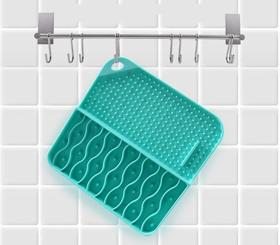 2 IN 1  Slow Feeder Dog Treat Puzzle Licking Mat Cats Bowls with Non-sliping Cups Silicone Sniffing Pad Pet for Dry/Wet Food 4
