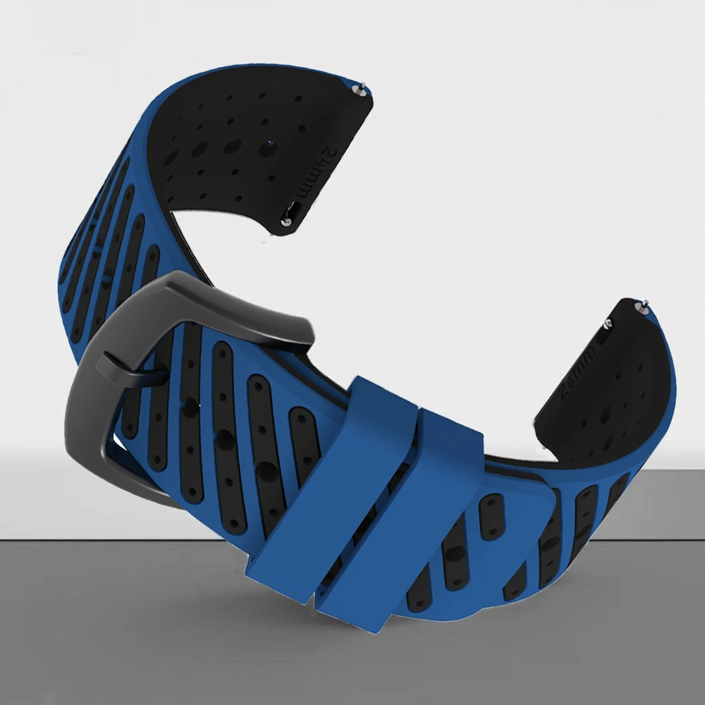 Breathable 24mm Silicone Smart Watch Strap Bracelet