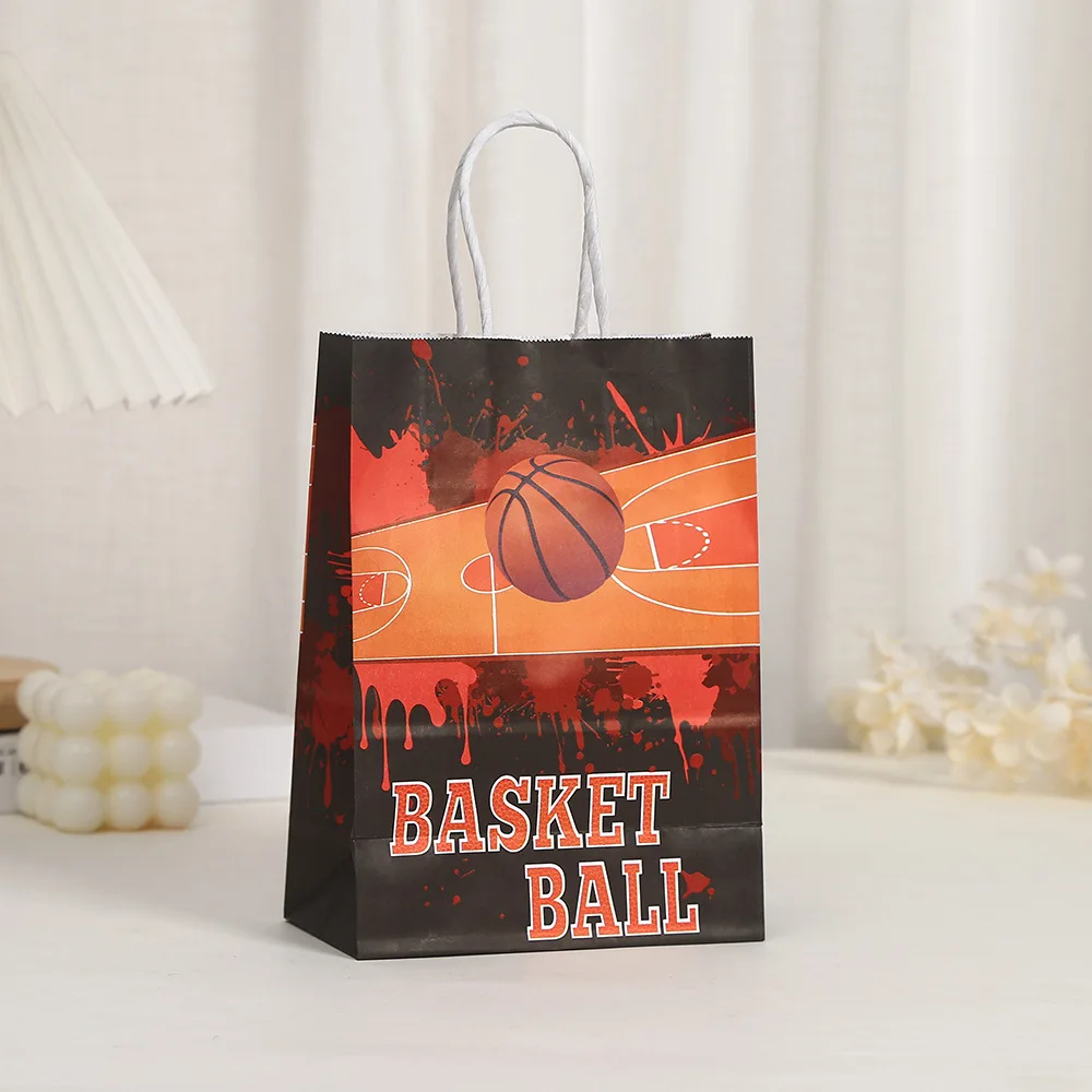 16-Pack Basketball Snack Bags - Eco-Friendly Drawstring Goody Bags For Team Parties & Favors