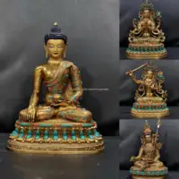 Exquisite Gemstone Buddha statue Shakyamuni Guru Rinpoche Manjusri Goddess Effective protection Wholesale Buddhist supplies 1