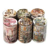 1Roll 2M Scene Scenography Handbook Material Circular Adhesives Round Stickers Tapes 60mm*2m PET Tape Life Corner Series 2