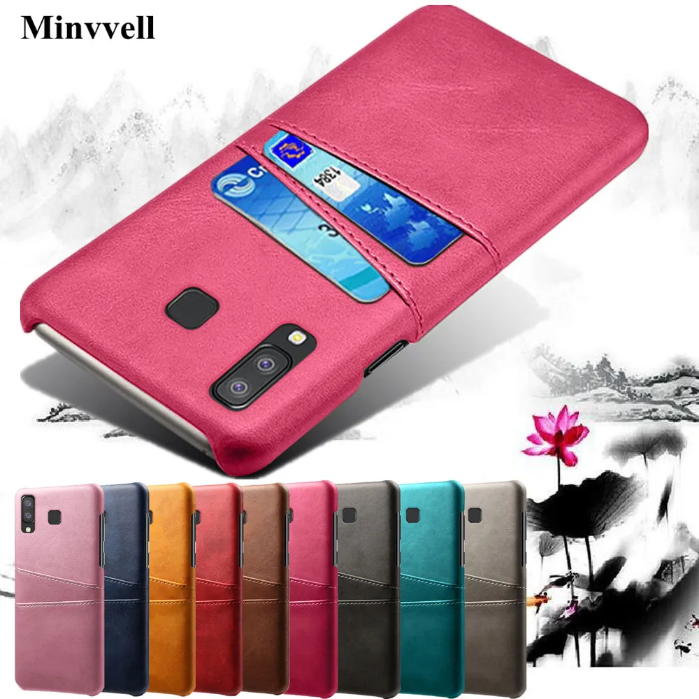 Custodia Per Samsung Galaxy A8 A9 Star Ultra Card Slot Cover Pu Pelle + Pc Custodie Posteriori Per Samsung A8 Star A9 Star A8Star A9Star