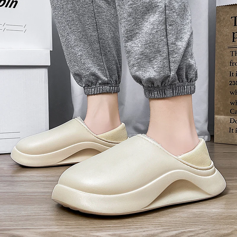 Men's Winter Cotton Slippers Casual Comfortable Shoes For Home Mans New Fashion Outside Unique Design Mens Slipper Keep Warm soft slippers men shoes