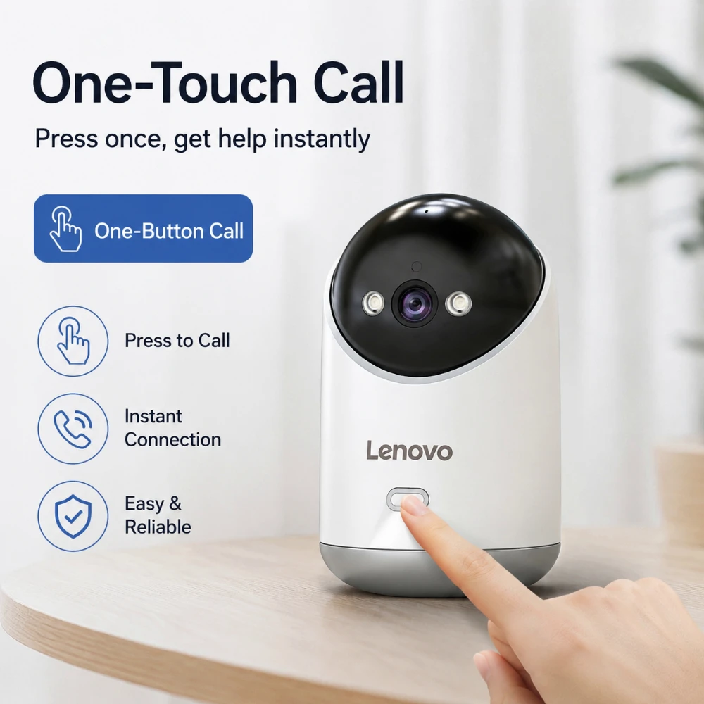 Caméra de sécurité domestique intelligente Lenovo 5MP 5G WiFi, caméra IP pour bébé, vision nocturne couleur, suivi automatique, surveillance vidéo 3