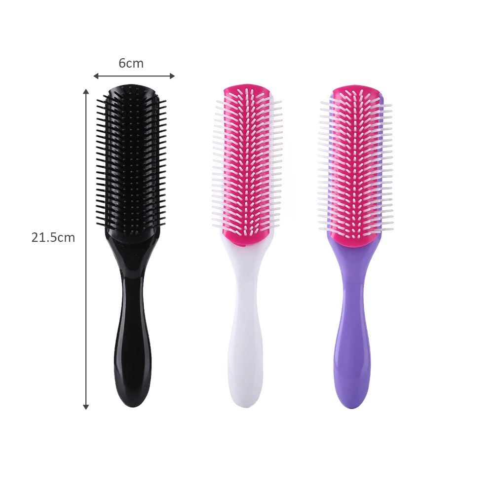 Detachable Styling Hair Brush Detangling Comb Women Detachable Hairbrush Handle Grip Curly Hair Salon 9 Rows Hair Comb Curly Hair Brush Hair Styling Tools Hair Brush Comb