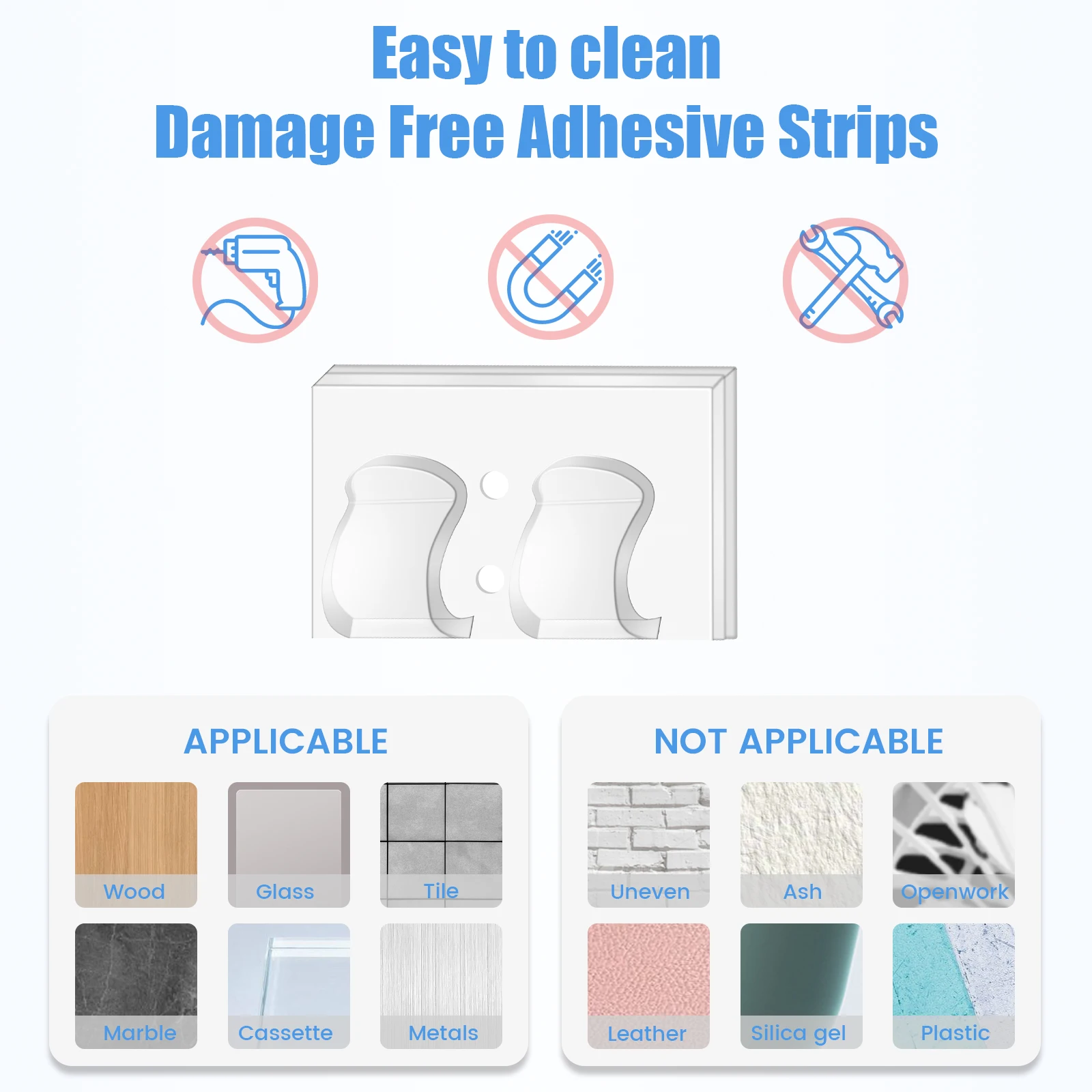 30pcs Cable Organizer Clips Cord Keeper Wire Manager Cord Holder String Lights Clips Self Adhesive Cable Hooks Clear Clamp