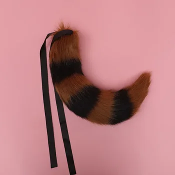 Coda di Gatto a Strisce per Cosplay Anime, Accessori per Giochi di Ruolo, Regalo per Adulti Sopra i 3 Anni