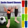 1Pair Soccer Shin Guard Football Crashproof Calf Protector Nylon Leg Sleeves Sock Shin Protector with Pocket Training Protection 3