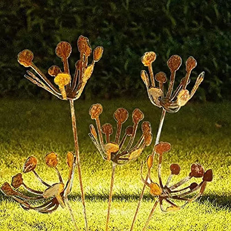 

Metal Flowers Garden Decor Flowers Garden Decor Garden Decor, Metal Sculpture Set Of 5 Garden Stakes