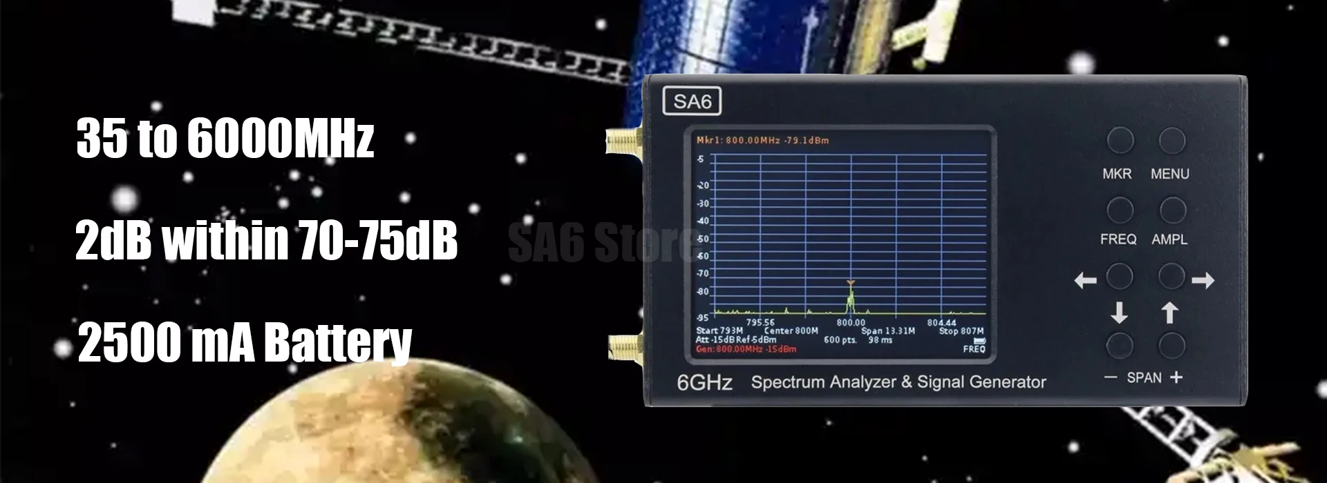 Description Picture 2 of itemSA6 HT8 Handheld Passive Log Periodic Antenna 0.1-12GHz,Direction Antenna for SA6 Analyzers,Highly Accurate,Gain 7~12dBi