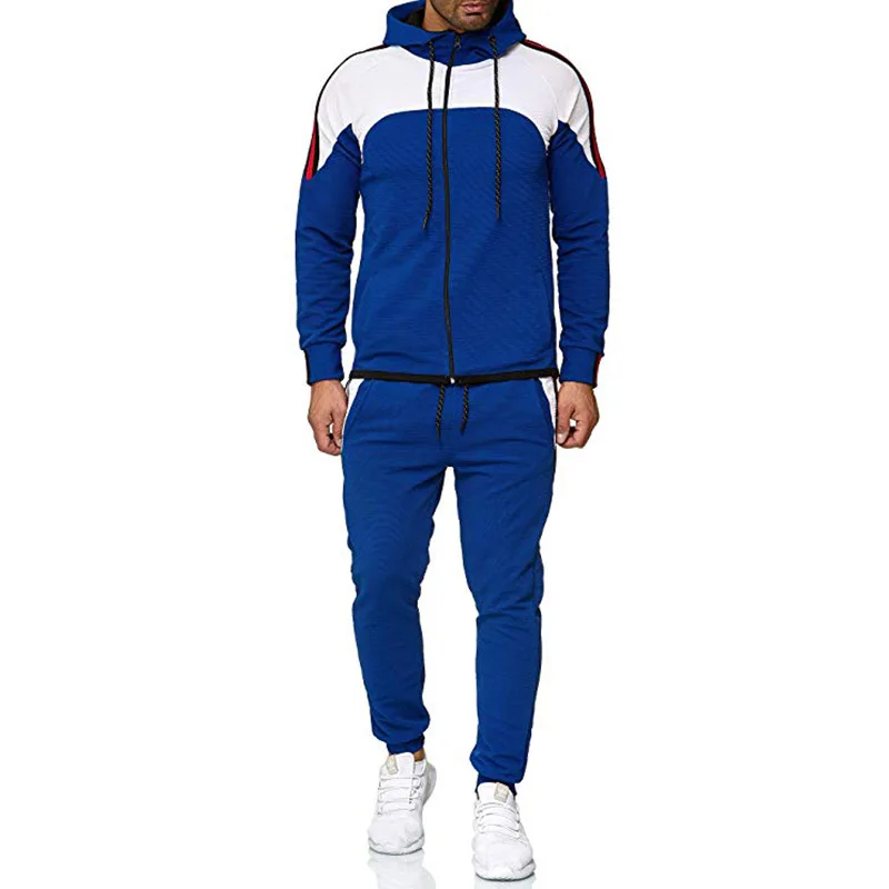 Spring and Autumn New Young Men's Casual Sportswear Fashion Trend Color Long-sleeved Hoodie Trousers Ropa Hombre Suit