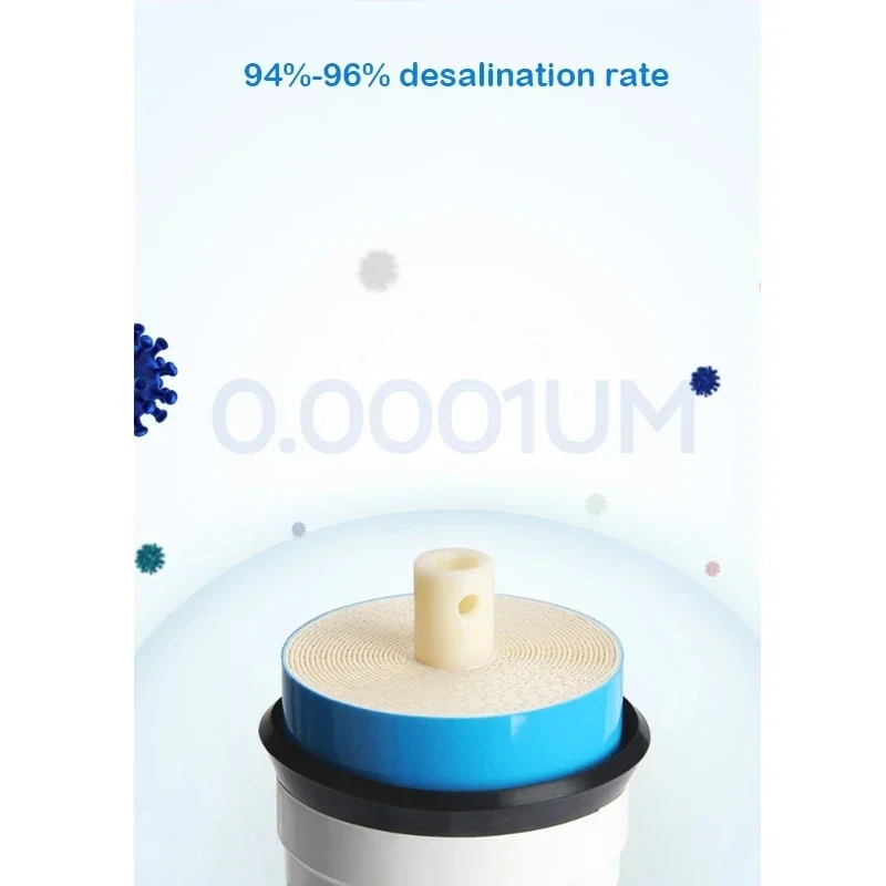 50G/75G/100G/150G Home Kitchen Reverse Osmosis RO Membrane Replacement Water System Filter Purifier Water Drinking Treatment