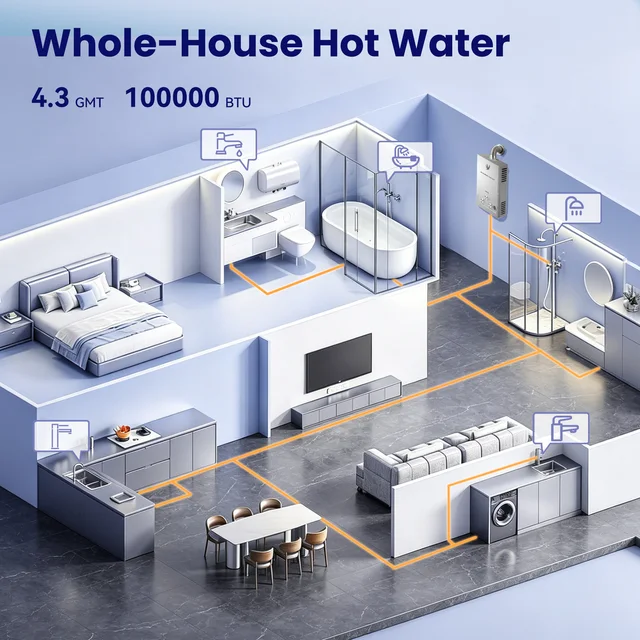 Chauffe-eau au gaz de pétrole liquéfié (GPL) SIHAO 6L 8L 10L 12L 16L 18L, chauffe-eau au propane butane 8 1