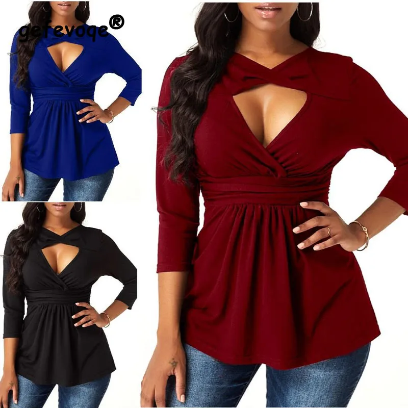 

2023 Autumn Women's New Fashion Sexy Trend Hollow Out Chest Waist Slim Fit Solid Color Comfortable Versatile Dress Top