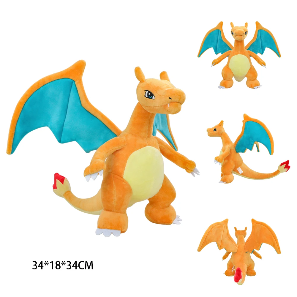 Mega Charizard X Plush Toy - Shiny Collection Edition