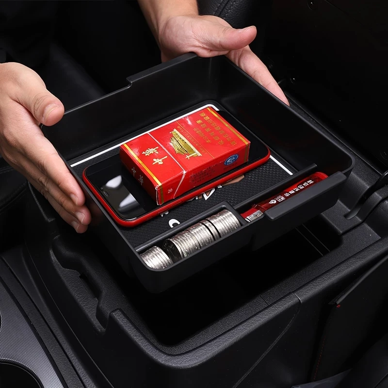 Car Central Armrest Storage Box Secondary Storage Center Console Organizer Compatible For Mitsubishi Pajero 2007-201
