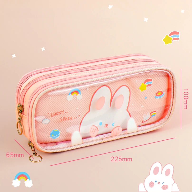 Transparent Pencil Case Large Capacity Pencil Pouch School Supplies Pen Case  Trousse Estuches Escolares Stationery Pencilcase - AliExpress