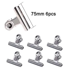 Versatile Metal Hinge Clips - Multi - Purpose Kitchen & Office Organizers (Set of 6) (75mm 6pcs)