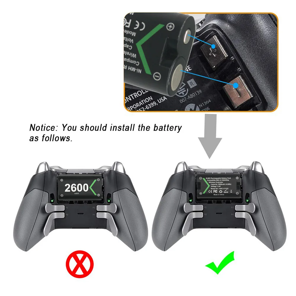 3Pcs 2600mAh Rechargeable Battery Pack For Xbox Series X/S/Xbox One S/X  Controller Battery Charger For Xbox One Controller - AliExpress