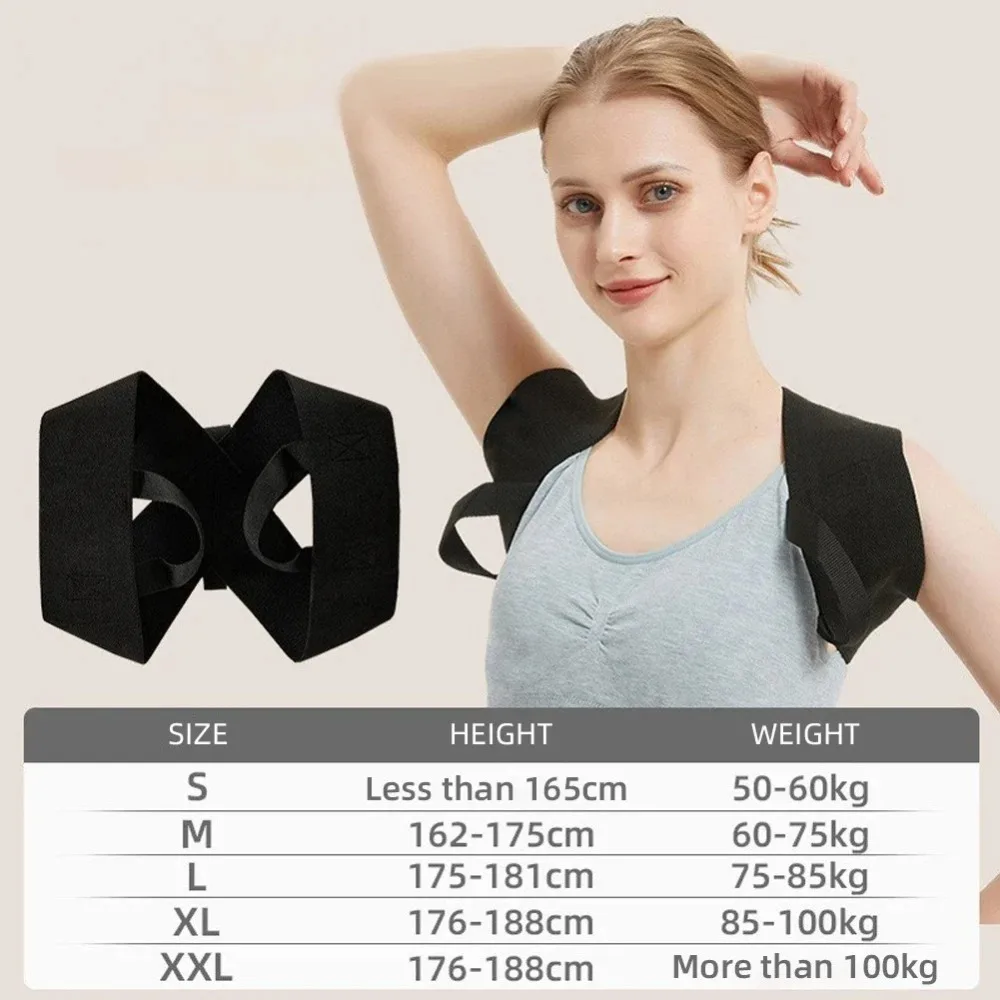 Adjustable Back Shoulder Posture Corrector Belt Clavicle Spine Support Reshape Your Body Home Office Sport Upper Back Neck Brace