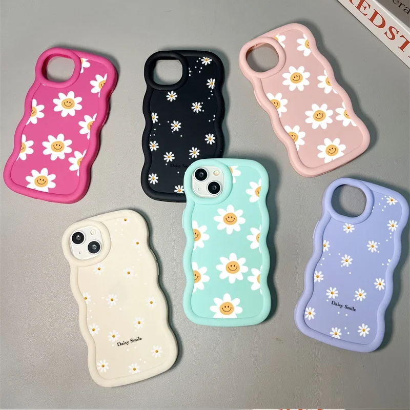 Daisy Flowers Candy Color Soft Phone Case Cover