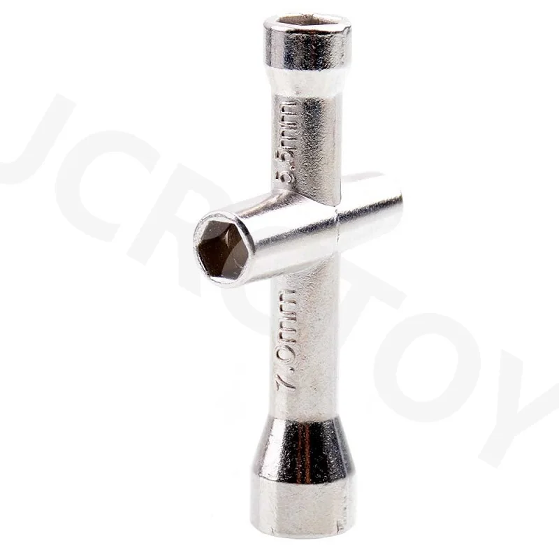 Clé cruciforme hexagonale acier inoxydable - 1 pièce