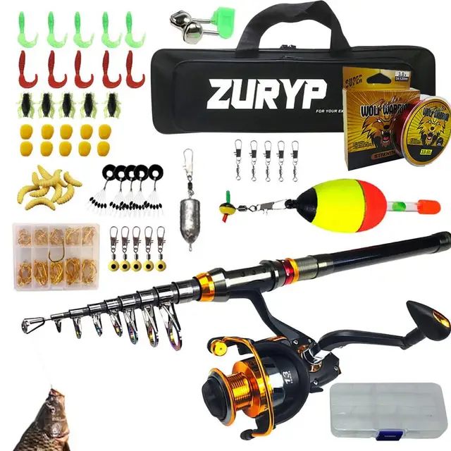 Telescopic Fishing Pole Kit Fishing Reel Kit Portable Ready-to-go Fishing  Gear Set Lightweight Rod Tackle Kits For Beginner - AliExpress