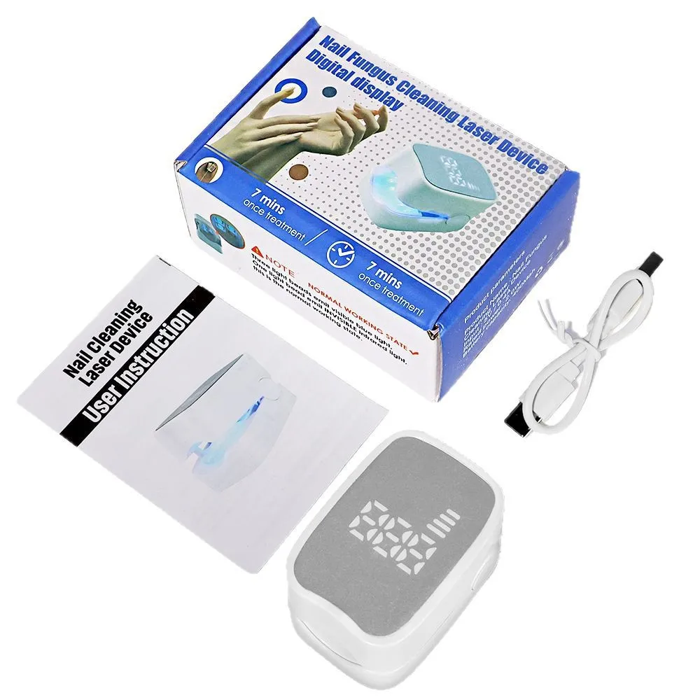 Portable Grey Nail Assist Tool UV Professional Nail Fungus Cleaning Laser Device Nail Phototherapy Lamp Type-C Charging