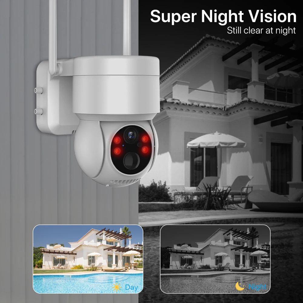  ¾  ī޶, 4MP HD  PTZ ī޶, ߿ PIR ΰ   IP ī޶, iCsee 