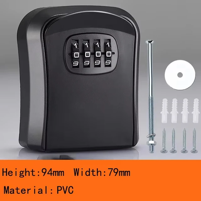Key Keeper Combination Lock Wall Mounted Waterproof 4 Digits Passwords 5 Keys Storage Box Easy to Fix Home Or Office 6