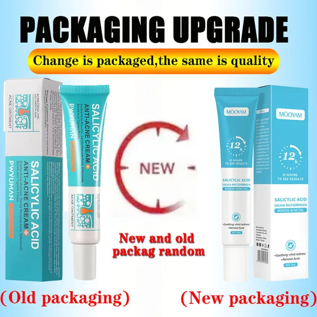 Salicylic Acid Acne Removal Cream Anti-Acne Repair Redness Pimple Spots Deep Cleaning Pore Oil Control Moisturizing Skin Care