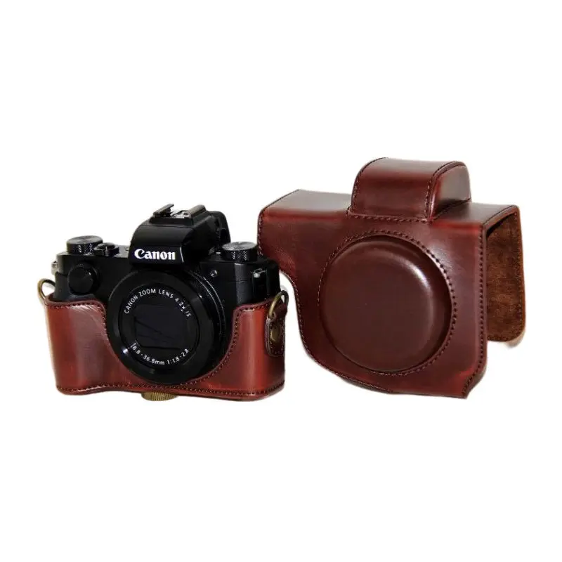 Camera Bag Pu Case For Canon Powershot G5x Digital Camera Camera Bags